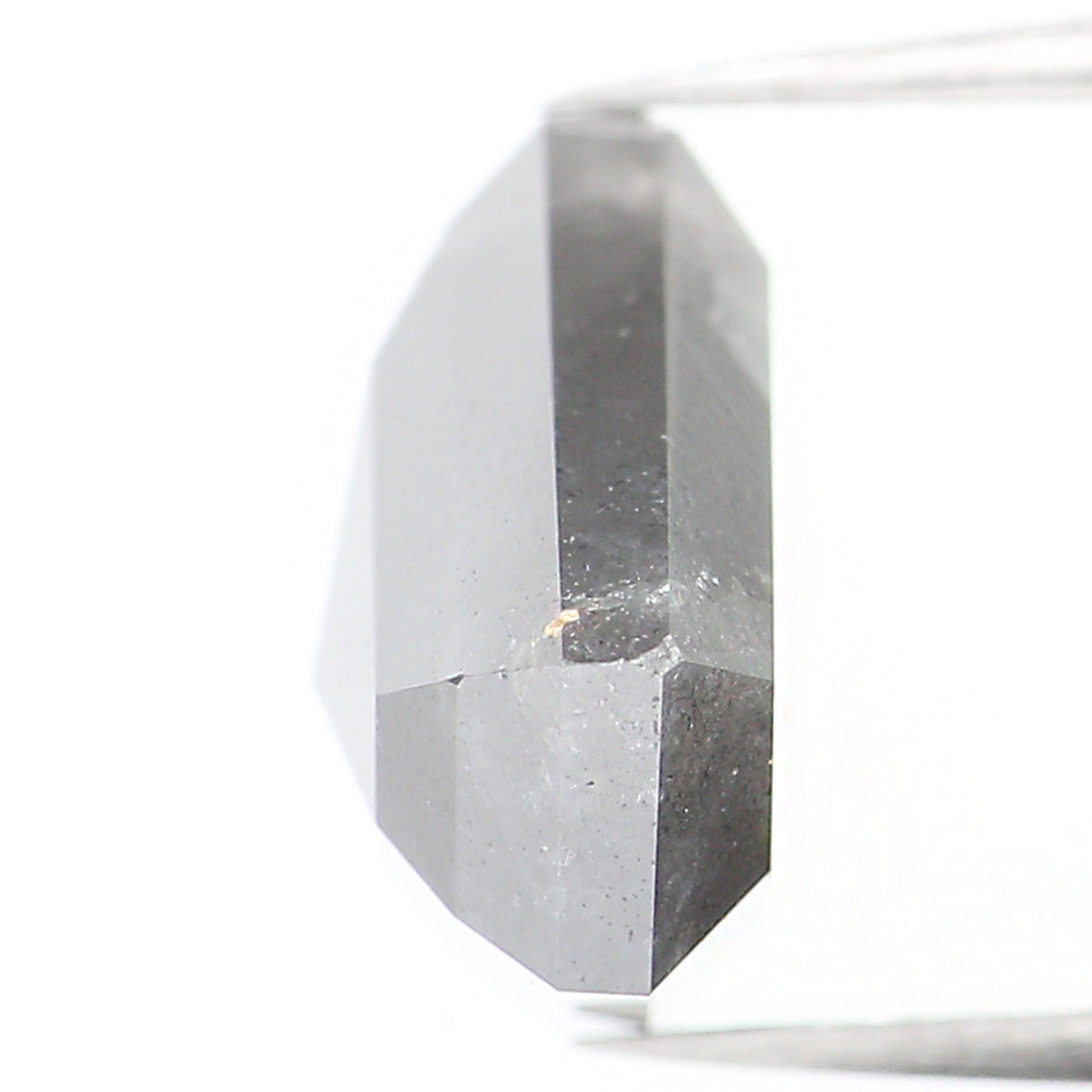 3.67 Ct Natural Loose Shield Shape Diamond Salt And Pepper Shield Shape Diamond 8.90 MM Natural Gray Color Shield Rose Cut Diamond QL982