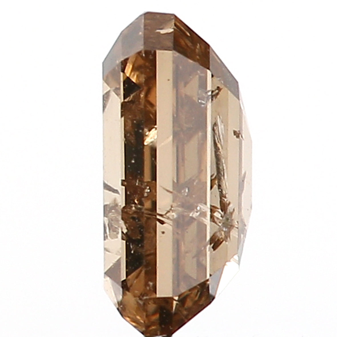 0.87 Ct Natural Loose Emerald Shape Diamond Brown Color Emerald Diamond 6.05 MM Natural Loose Brown Diamond Emerald Rose Cut Diamond QL060