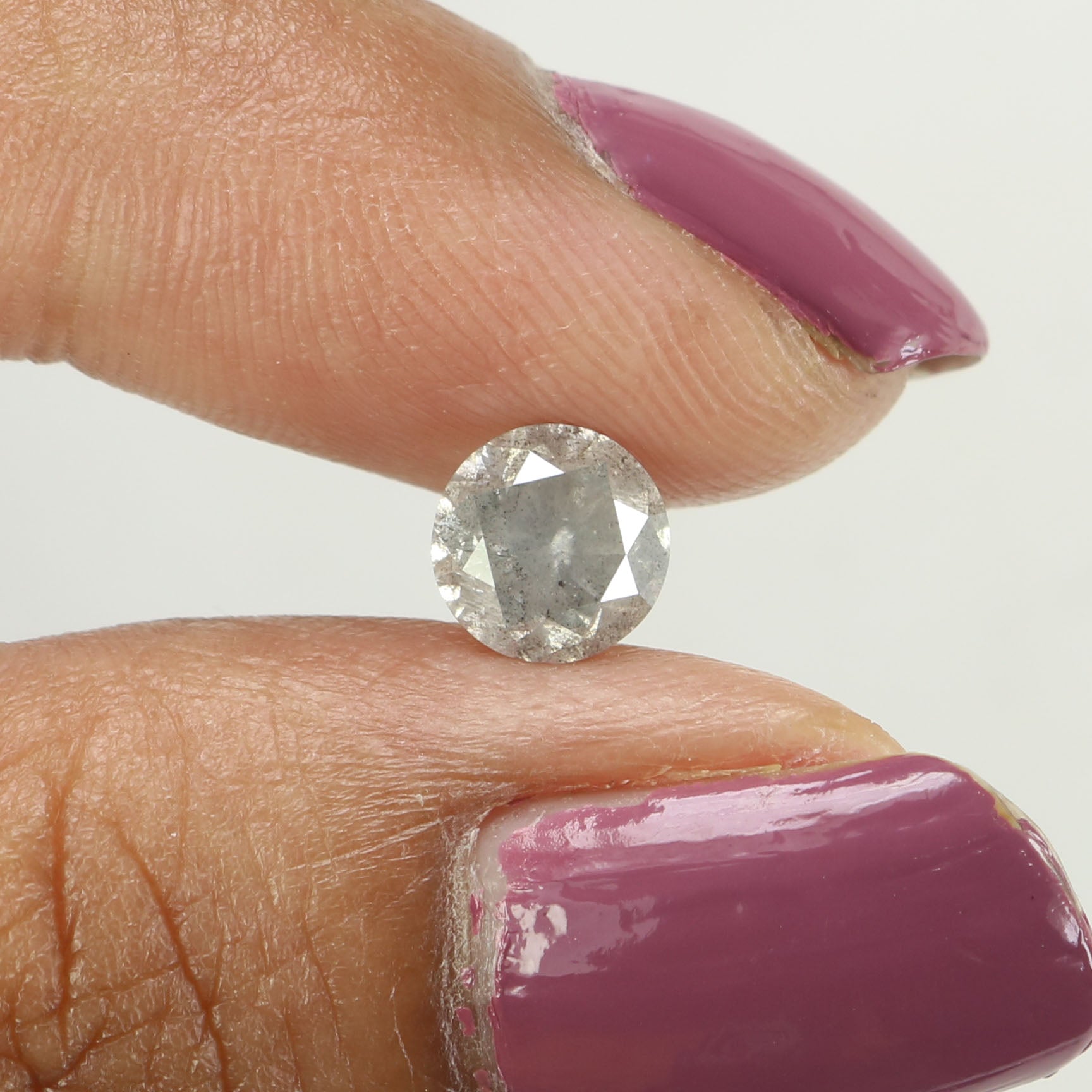 0.96 CT Natural Loose Round Shape Diamond Grey Color Round Cut Diamond 6.05 MM Natural Loose Diamond Round Brilliant Cut Diamond LQ262