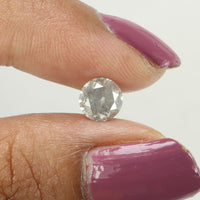 0.96 Ct Natural Loose Diamond, Grey Diamond, Round Diamond, Round Brilliant Cut Diamond, Sparkling Diamond, Rustic Diamond L262