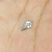 0.98 Ct Natural Loose Diamond Kite Black Grey Salt And Pepper Color I3 Clarity 9.70 MM KR2027 BKK