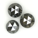Natural Loose Rose Cut Salt And Pepper Diamond Black Grey Color 1.23 CT 4.10 MM Rose Cut Shape Diamond L1136
