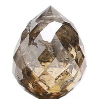 0.76 Ct Natural Loose Diamond, Briolette Diamond, Yellow Brown Diamond, Briolette Cut Bead Diamond, Polished Diamond, Faceted Diamond L9839