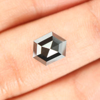 2.28 Ct Natural Loose Diamond, Hexagon Diamond, Black Diamond, Hexagon Cut Diamond, Polished Diamond, Rose Cut Diamond Rustic Diamond KDL9576