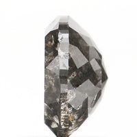 1.57 Ct Natural Loose Diamond Round Rose Cut Black Grey Salt And Pepper Color 7.06 MM KDL9234
