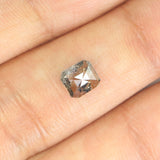 0.87 Ct Natural Loose Diamond, Emerald Diamond, Salt And Pepper Diamond, Black Diamond, Grey Diamond, Antique Diamond, Rustic Diamond KDL9510