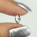 0.52 Ct Natural Loose Diamond, Marquise Diamond, Salt And Pepper Diamond, Black Grey Diamond, Marquise Cut Diamond, Rustic Diamond KDL9677
