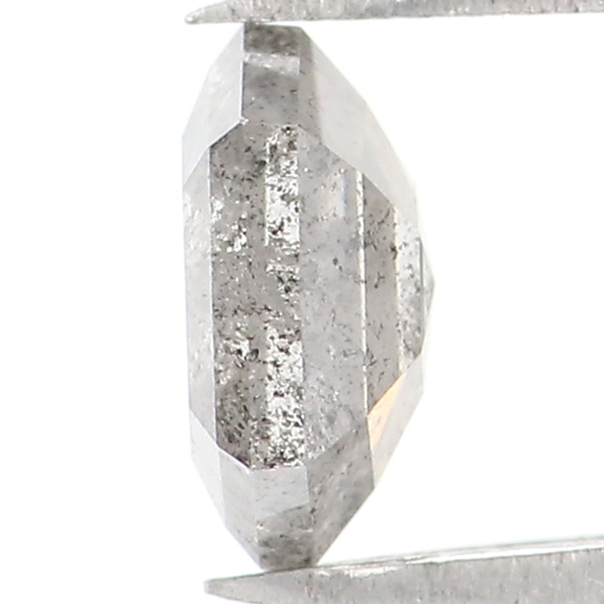 0.67 CT Natural Loose Hexagon Shape Diamond Salt And Pepper Hexagon Cut Diamond 6.05 MM Natural Black Grey Hexagon Rose Cut Diamond LQ1456