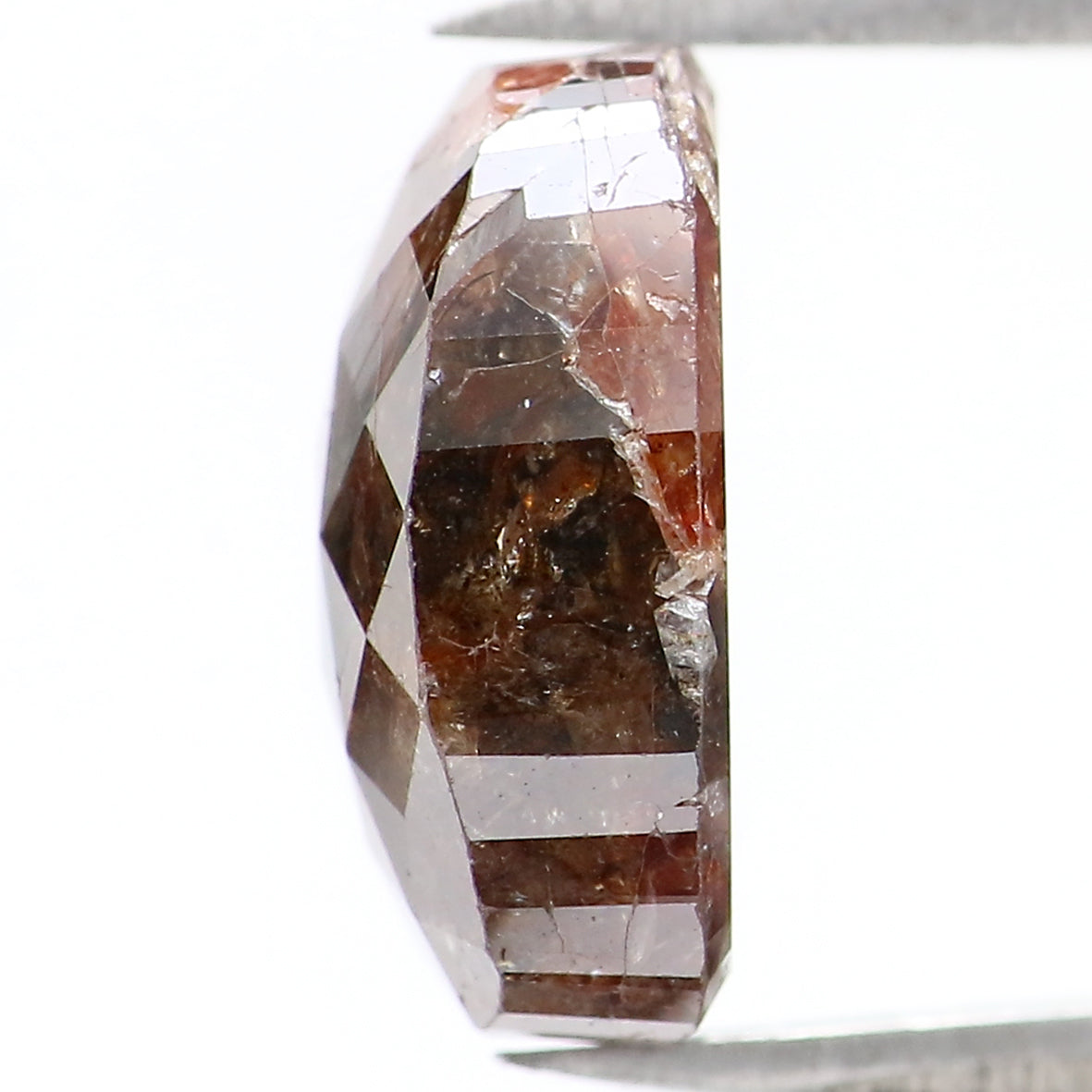 Natural Loose Oval Brown Color Diamond 4.31 CT 10.60 MM Oval Shape Rose Cut Diamond L1563