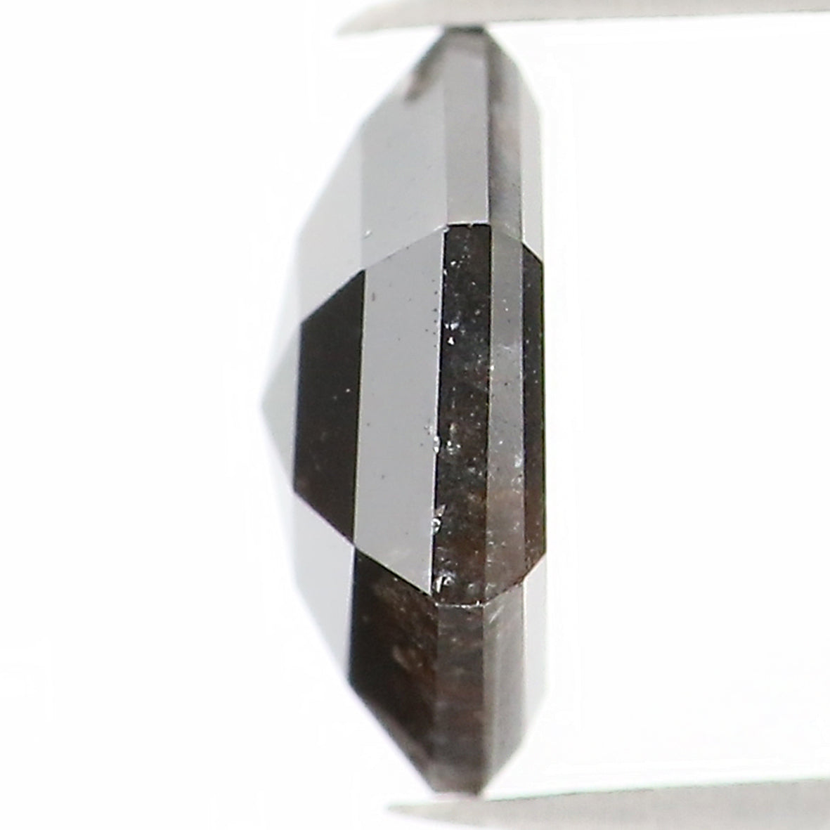 0.83 CT Natural Loose Hexagon Shape Diamond Salt And Pepper Hexagon Cut Diamond 6.70 MM Natural Black Grey Color Hexagon Cut Diamond KQ2396