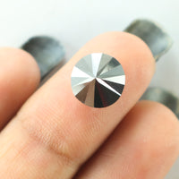 3.76 Ct Natural Loose Diamond Round Black Color 9.30 MM KDL8487