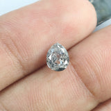 0.83 Ct Natural Loose Diamond Pear Black Grey Salt And Pepper Color I3 Clarity 6.30 MM KDL8506