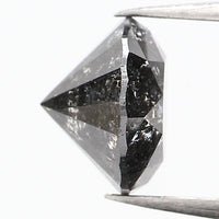 Natural Loose Round Salt And Pepper Diamond Black Grey Color 1.07 CT 6.20 MM Round Brilliant Cut Diamond L958