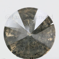 2.43 Ct Natural Loose Diamond Round Yellow Green Salt And Pepper Color I3 Clarity 8.20 MM KDL8553