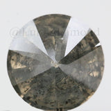 2.43 Ct Natural Loose Diamond Round Yellow Green Salt And Pepper Color I3 Clarity 8.20 MM KDL8553