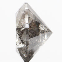 1.35 Ct Natural Loose Diamond, Round Brilliant Cut, Salt Pepper Diamond, Black Diamond, Gray Diamond, Rustic Diamond, Round Cut Diamond L433