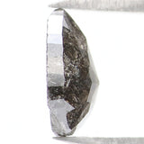 0.91 CT Natural Loose Pear Shape Diamond Salt And Pepper Pear Rose Cut Diamond 7.20 MM Natural Black Grey Color Pear Shape Diamond QL1665