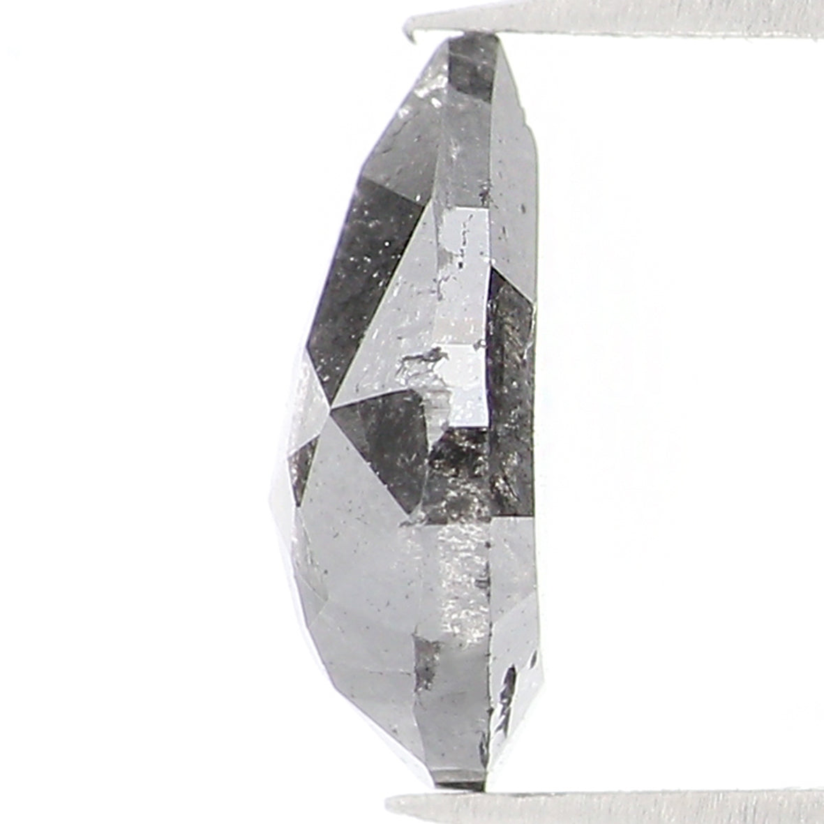 0.55 CT Natural Loose Pear Shape Diamond Salt And Pepper Pear Rose Cut Diamond 6.60 MM Black Grey Color Pear Shape Rose Cut Diamond QL1065