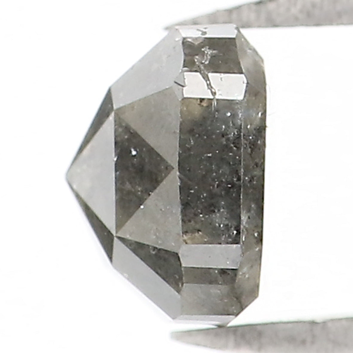 0.89 CT Natural Loose Cushion Shape Diamond Salt And Pepper Cushion Cut Diamond 5.20 MM Natural Black Grey Cushion Rose Cut Diamond LQ1341