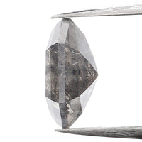 0.90 CT Hexagon Cut Diamond, Salt and Pepper Diamond, Natural Loose Diamond, Black Diamond, Grey Diamond, Rustic  Rose Cut Diamond KDL9970
