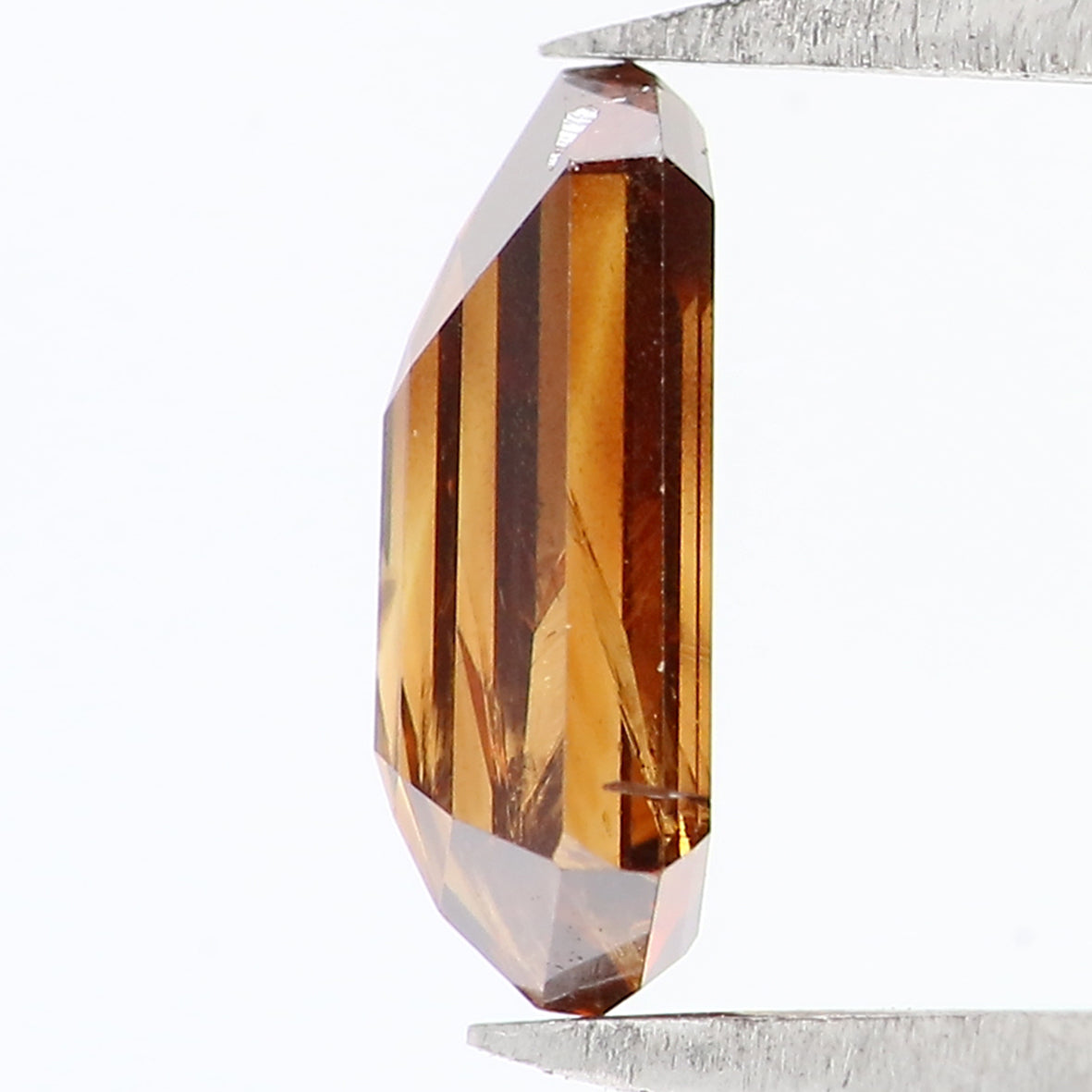 0.76 CT Natural Loose Hexagon Shape Diamond Brown Color Hexagon Shape Diamond 7.40 MM Natural Loose Brown Hexagon Rose Cut Diamond QL1660