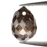 0.79 Ct Natural Loose Diamond, Briolette Diamond, Brown Diamond, Briolette Cut Bead Diamond, Polished Diamond, Faceted Diamond L9824