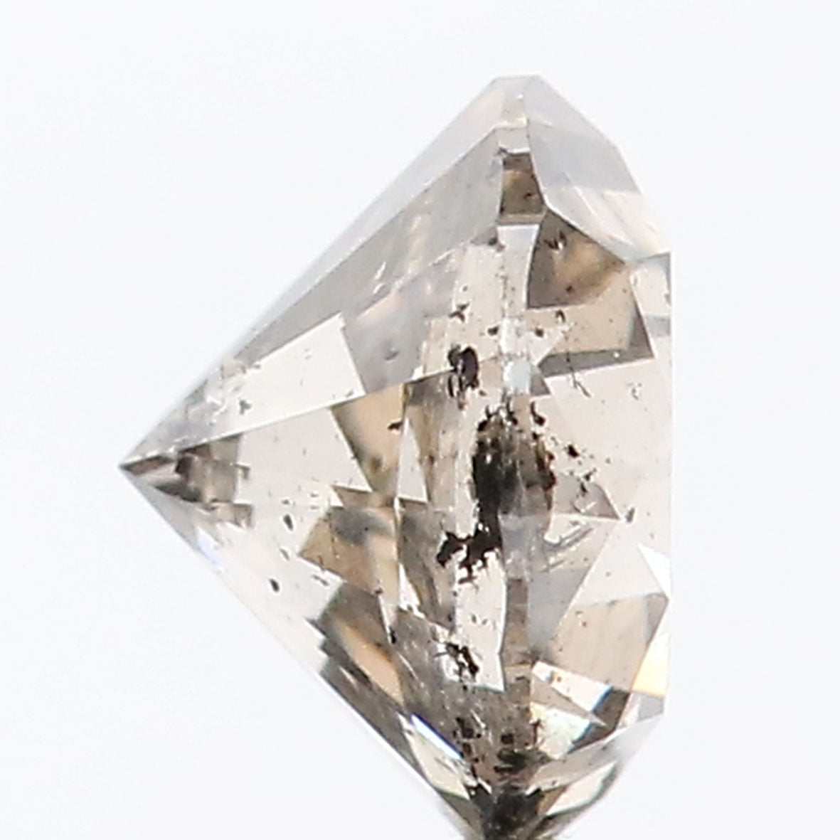 0.87 CT Natural Loose Round Shape Diamond Brown Color Round Cut Diamond 5.75 MM Natural Salt And Pepper Round Brilliant Cut Diamond LQ9364