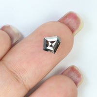 0.96 Ct Natural Loose Diamond Shield Black Grey Color I3 Clarity 7.15 MM KDK2040
