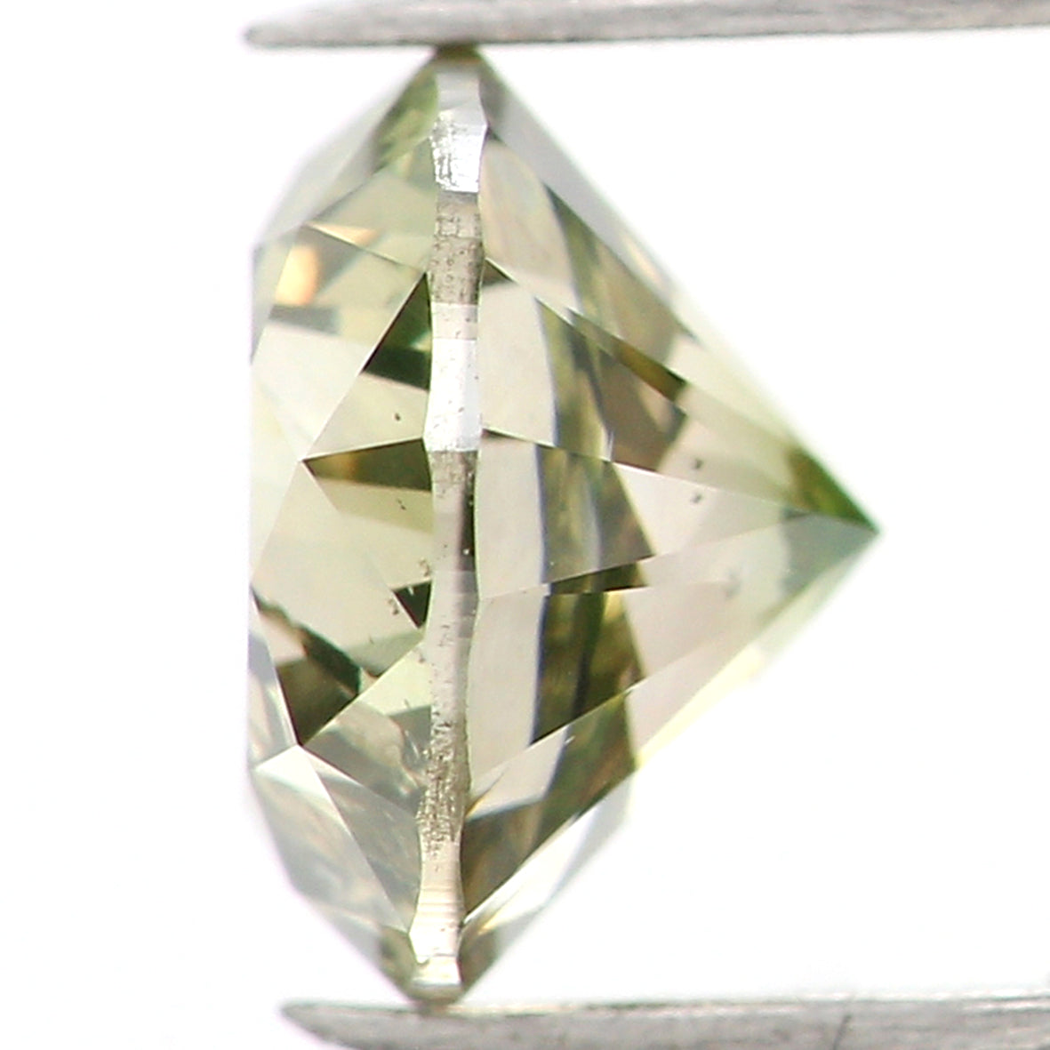 0.43 Ct Natural Loose Diamond, Green Diamond, Round Diamond, Round Brilliant Cut Diamond, Sparkling Diamond, Rustic Diamond L548