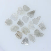 1.83 Ct Natural Loose Diamond Slice Grey Color I3 Clarity 16 Pcs KR2160