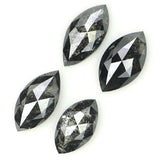 Natural Loose Marquise Salt And Pepper Diamond Black Grey Color 1.06 CT 5.75 MM Marquise Shape Rose Cut Diamond KDL1316