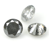 Natural Loose Round Salt And Pepper Diamond Black Grey Color 0.97 CT 4.20 MM Round Brilliant Cut Diamond L1374