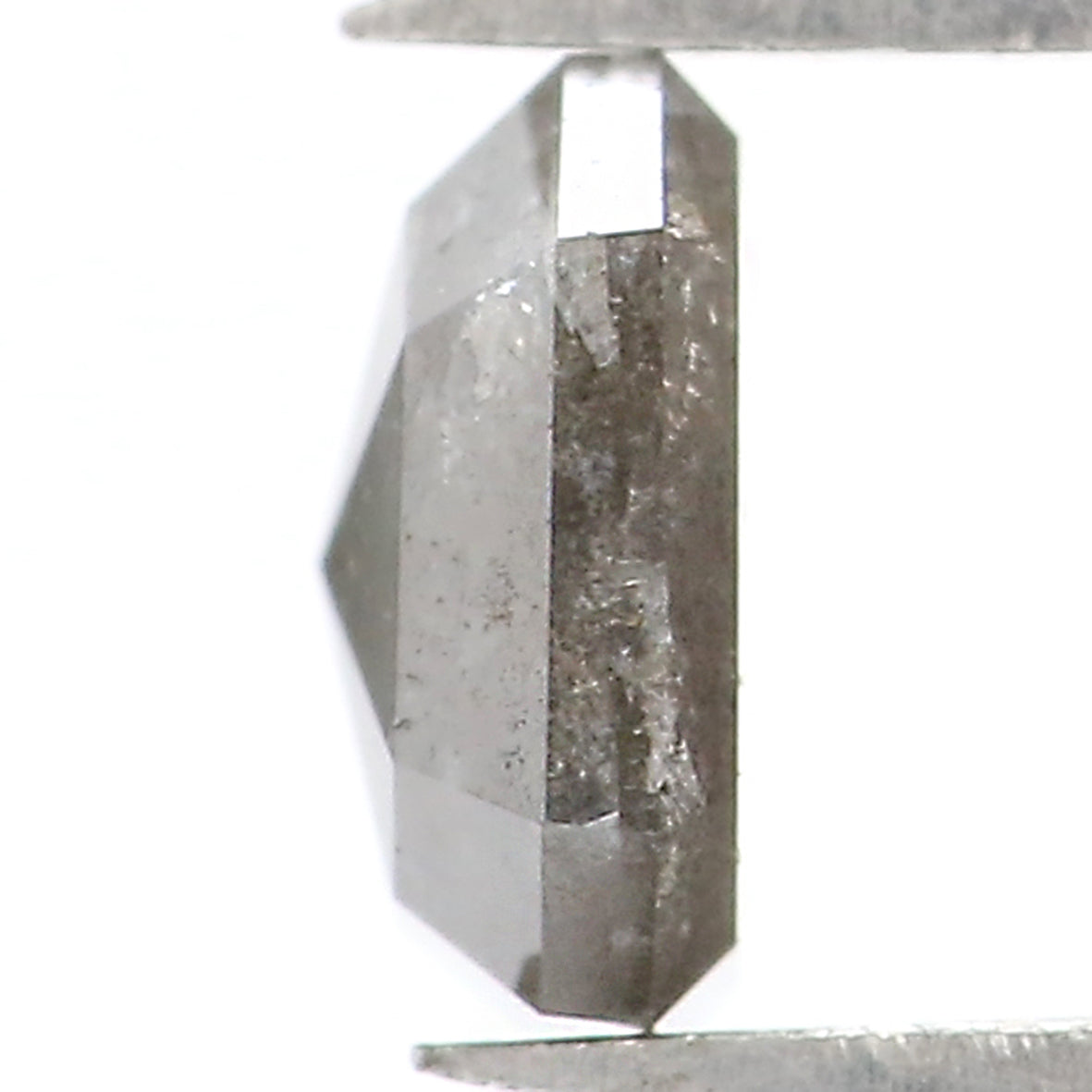 0.52 CT Natural Loose Radiant Shape Diamond Salt And Pepper Radiant Cut Diamond 4.80 MM Natural Black Grey Radiant Rose Cut Diamond KQ1900