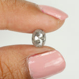 1.14 Ct Natural Loose Diamond, Oval Diamond, Grey Diamond, Antique Diamond, Oval Cut Diamond, Rustic Diamond, Real Diamond KDL323