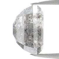 Natural Loose Emerald Salt And Pepper Diamond Black Grey Color 0.89 CT 5.50 MM Emerald Shape Rose Cut Diamond L1220