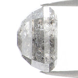 Natural Loose Emerald Salt And Pepper Diamond Black Grey Color 0.89 CT 5.50 MM Emerald Shape Rose Cut Diamond L1220