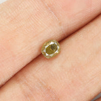 0.41 Ct Natural Loose Diamond, Cushion Diamond, Fancy  Diamond, Green Diamond, Yellow Diamond, Polished Diamond, Real Diamond L5634