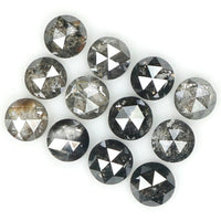 0.91 Ct Natural Loose Diamond, Round Rose Cut Diamond, Black Diamond, Gray Diamond, Salt and Pepper Diamond, Rose Cut Diamond L7993