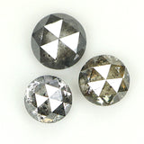 Natural Loose Rose Cut Salt And Pepper Diamond Black Grey Color 1.16 CT 4.00 MM Round Rose Cut Shape Diamond L1149