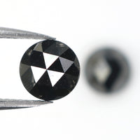 Natural Loose Round Rose Cut Diamond Black Color 2.79 CT 6.90 MM Rose Cut Shape Diamond L1697