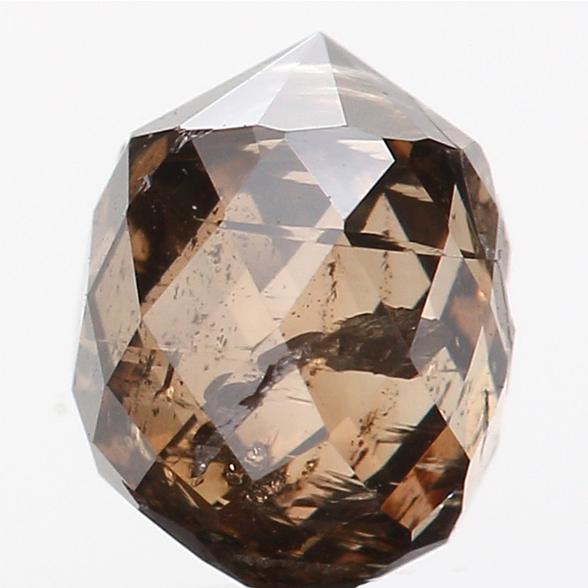0.72 Ct Natural Loose Briolette Shape Diamond Brown Color Drop Diamond 5.10 MM Natural Loose Brown Color Briolette Rose Cut Diamond LQ9826