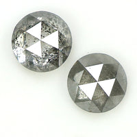 Natural Loose Rose Cut Salt And Pepper Diamond Black Grey Color 0.95 CT 4.60 MM Rose Cut Shape Diamond KDL1006