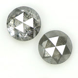 Natural Loose Rose Cut Salt And Pepper Diamond Black Grey Color 0.95 CT 4.60 MM Rose Cut Shape Diamond KDL1006