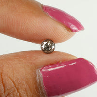0.37 Ct Natural Loose Diamond, Round Brilliant Cut, Salt Pepper Diamond, Black Diamond, Gray Diamond, Rustic Diamond L5065