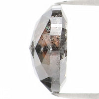 Natural Loose Oval Salt And Pepper Diamond Black Grey Color 1.21 CT 7.20 MM Oval Shape Rose Cut Diamond KDL1259