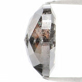 Natural Loose Oval Salt And Pepper Diamond Black Grey Color 1.21 CT 7.20 MM Oval Shape Rose Cut Diamond KDL1259