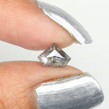 0.75 Ct Natural Loose Diamond, Salt And Pepper Diamond, Shield Cut Diamond, Black Gray Color Diamond, Rose Cut Real Rustic Diamond KDL9852