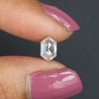 0.88 Ct Natural Loose Diamond, Hexagon Diamond, Grey Diamond, Hexagon Cut Diamond, Polished Diamond, Rose Cut Diamond Rustic Diamond KDL212