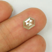 0.75 CT Natural Loose Diamond Hexagon Grey Color I3 Clarity 7.50 MM KDK2097