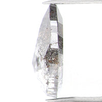Natural Loose Pear Salt And Pepper Diamond Black Grey Color 0.38 CT 5.80 MM Pear Shape Rose Cut Diamond L1018